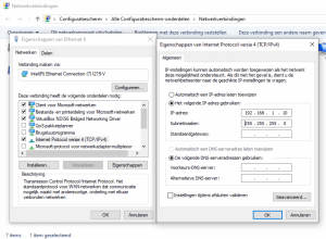 pas ipv4 aan naar static