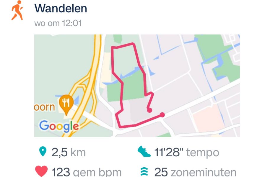 Map van je workout – Fitbit Versa met GPS